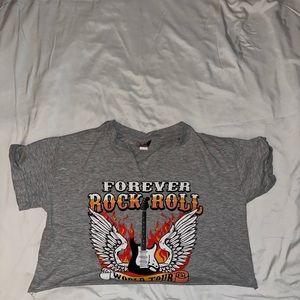 Rock n Roll Cropped Tee